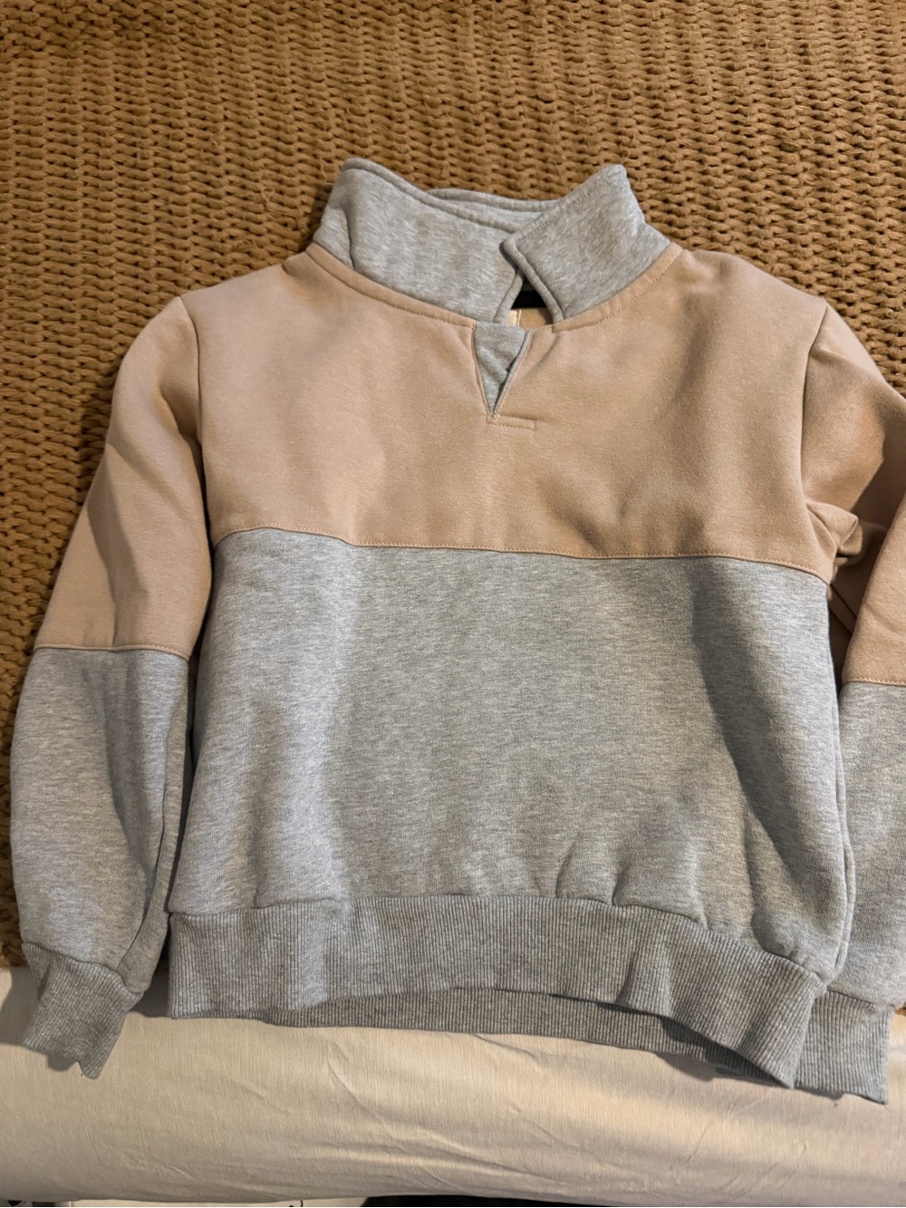 Kids color block Mock Neck Sweatshirt